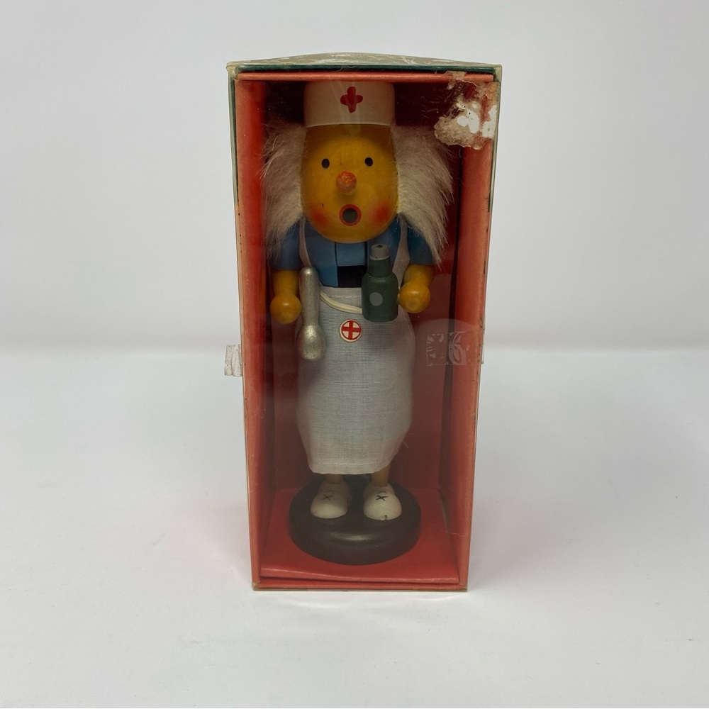 Vintage Santa’s Kurt‎ S. Adler Wooden Nurse Nutcracker NIB